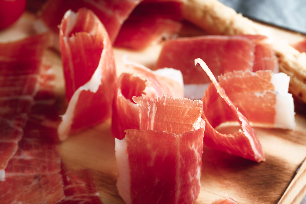 Crujiente de jamón en microondas o freidora de aire