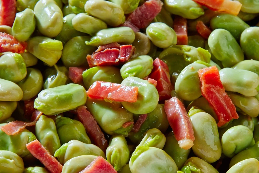 Receta de habas con jamón